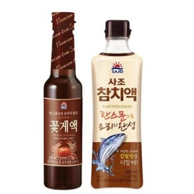 이영자꽃게액젓 사조 꽃게액젓+ 참치액젓 500ml 전현무 이영자 전참시 파김치 레시피 김장재료 국산 꽃게함량 75%