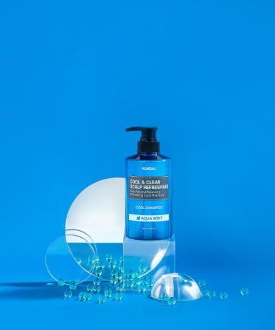 쿤달쿨샴푸 KUNDAL 쿨 앤 클리어 스칼프 리프레싱 샴푸 아쿠아민트 500ml Cool & Clear Scalp Refreshing Shampoo Aqua Mint
