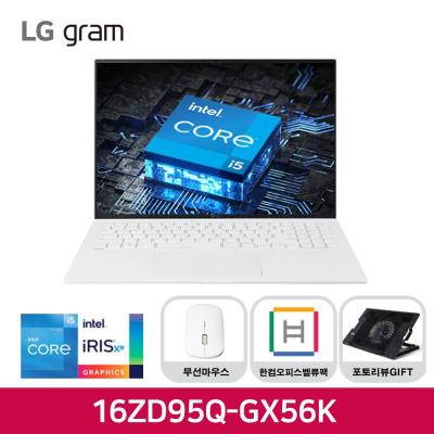 그램 LG전자 2022 그램 16, 16ZD95Q-GX56K, Free DOS, 256GB, 16GB, 코어i5, 스노우 화이트