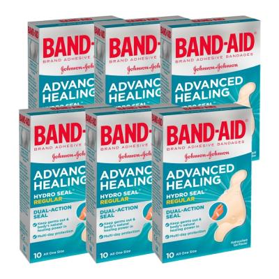고희연밴드 BAND-AID ADVANCED HEALING HYDRO SEAL 뉴질랜드 밴드 에이드 어드밴스 힐링 하이드로 실 레귤러 반창고 10개입 6팩