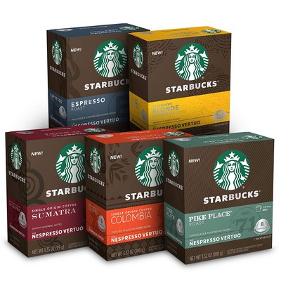 로스트볼 네스프레소 버츄오 스타벅스 캡슐 커피 버라이어티 팩 5박스 (총 40캡슐), Starbucks Capsules for Nespresso Vertuo